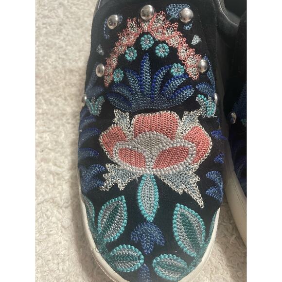 Rebecca Minkoff Noelle Platform Slip-On Shoes Women's 9 M Embroidered Sneakers - Picture 4 of 8